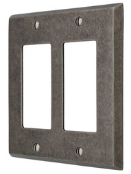 Industrial Double Gang GFI Cover Plate with Galvanized Finish