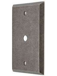 Industrial Single Gang Cable Outlet Cover Plate with Galvanized Finish.