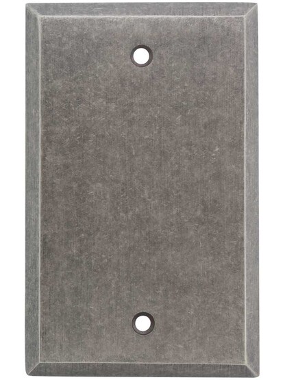 Alternate View of Industrial Blank Cover Plate with Galvanized Finish.