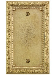 Alternate View of Floral Victorian Blank Cover Plate.