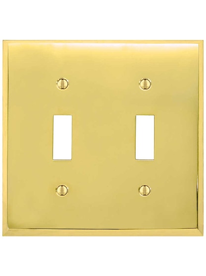 Alternate View of Traditional Forged Brass Double Toggle Switch.