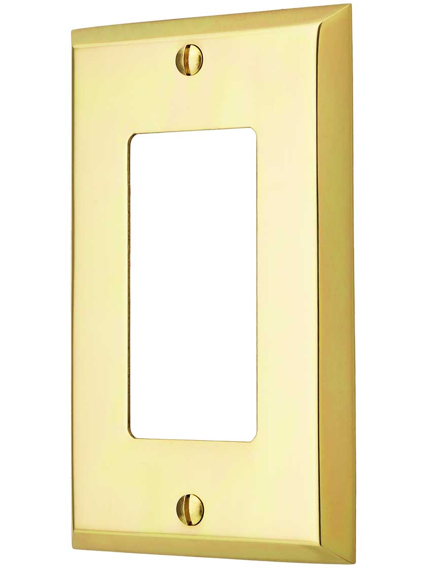 Traditional Single GFI Cover Plate In Forged Brass