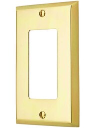 Traditional Single GFI Cover Plate In Forged Brass