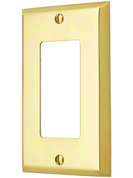 Traditional Forged Brass Single GFI Cover Plate.