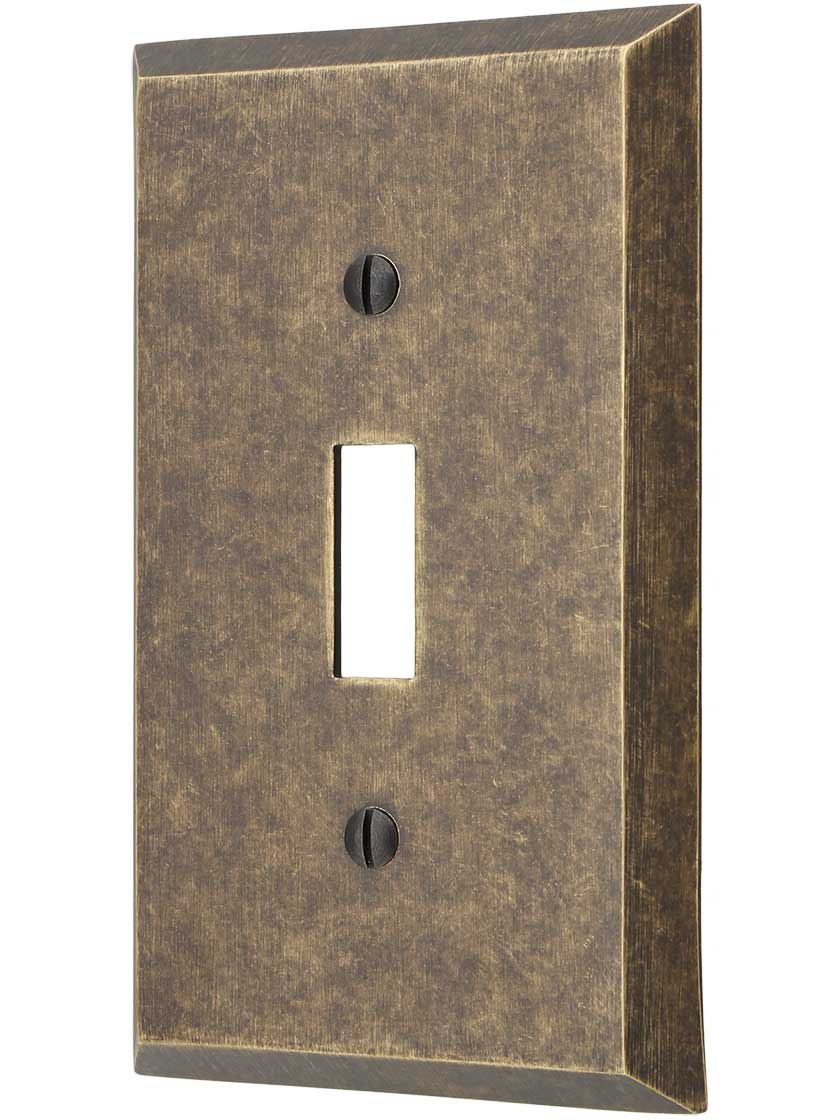 National Hardware S806-265 8004 Single GFCI Wall Plates in Antique Brass