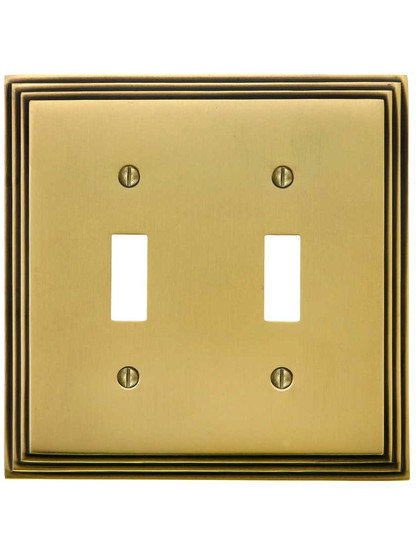 Alternate View of Mid-Century Toggle Switch Plate - Double Gang.