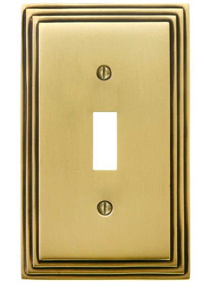Alternate View of Mid-Century Toggle Switch Plate - Single Gang.