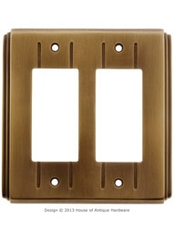 Streamline Deco GFI / Decora Cover Plate - Double Gang in Antique-By-Han