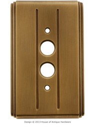 Streamline Deco Push Button Switch Plate - Single Gang in Antique-By-Hand