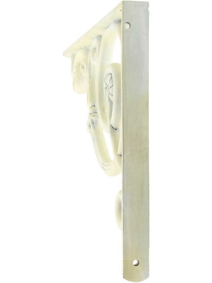 Alternate View of Antique White Scroll Shelf Bracket - 8 1/8 inch x 12 inch.