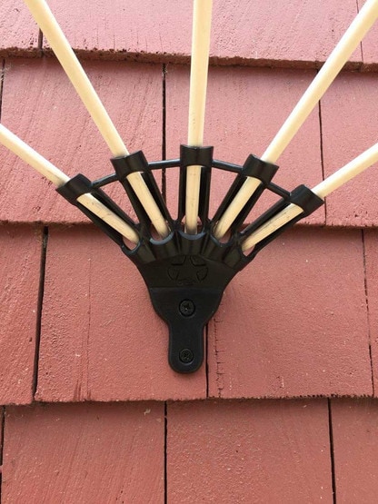 Alternate View 2 of 5 Finger Cast Iron Flag Holder.
