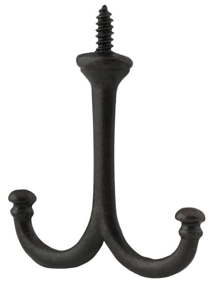 Cast-Iron Double Wardrobe Hook.