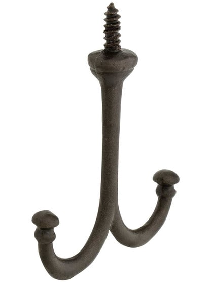 Alternate View 2 of Cast-Iron Double Wardrobe Hook.