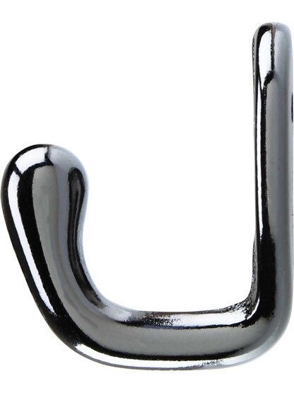 Alternate View of Small Cast-Iron Single Hook with Lacquered Antique Finish.