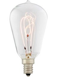 Small Tapered Carbon Filament Light Bulb - 15 Watt