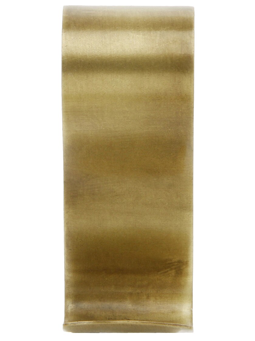 Alternate View of Solid Brass Plain Picture Rail Hook