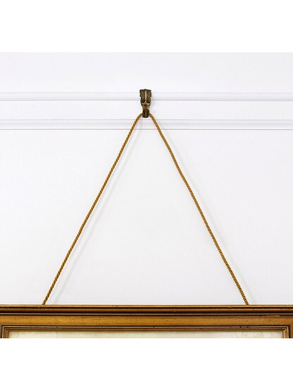 Alternate View 2 of Art Nouveau Picture Rail Hook in Antique-By-Hand Finish.