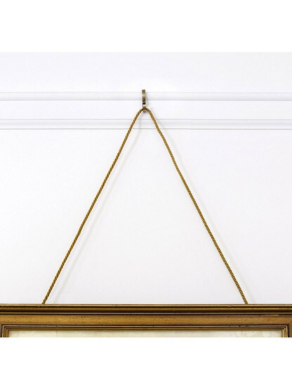 Alternate View 2 of Cast Brass Picture Rail Hook.