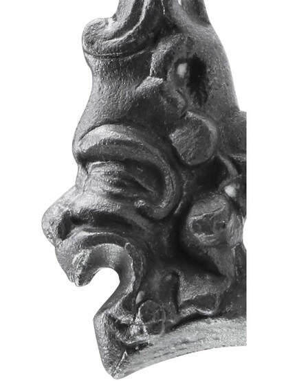 Alternate View 2 of 7 inch Decorative Cast-Iron Triple Coat Hook with Lacquer Finish.