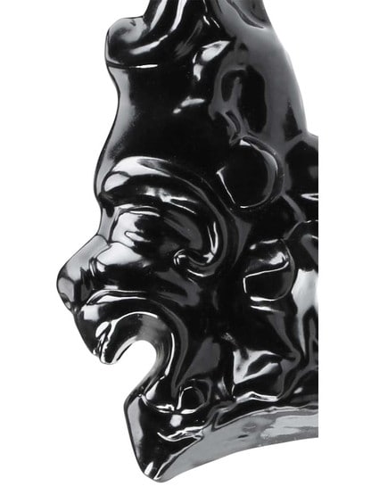 Alternate View 2 of 7 inch Decorative Cast-Iron Triple Hook with Black-Powder Coat.