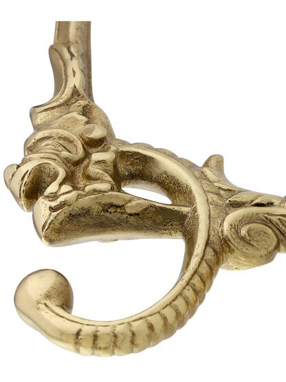 Alternate View 3 of Figural Brass Coat and Hat Hook With Choice of Finish