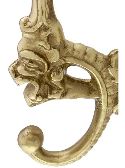 Alternate View 4 of Figural Brass Coat and Hat Hook With Choice of Finish