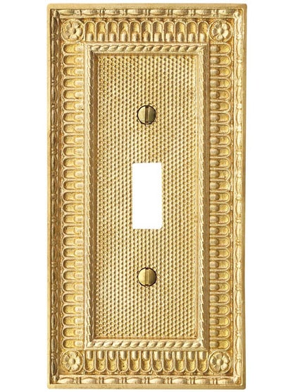 Alternate View of Pisano Single Toggle Switch Plate.