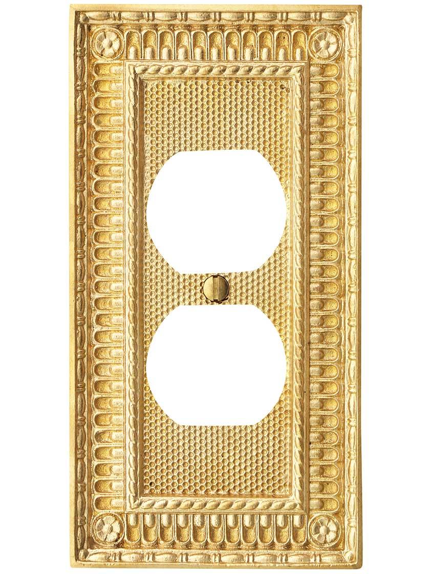Alternate View of Pisano Duplex Outlet Cover Plate.