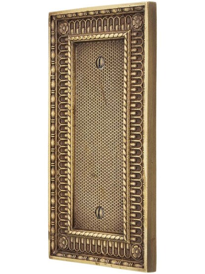 Pisano Blank Cover Plate In Antique-By-Hand.