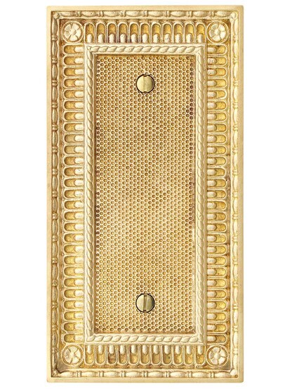 Alternate View of Pisano Blank Cover Plate.