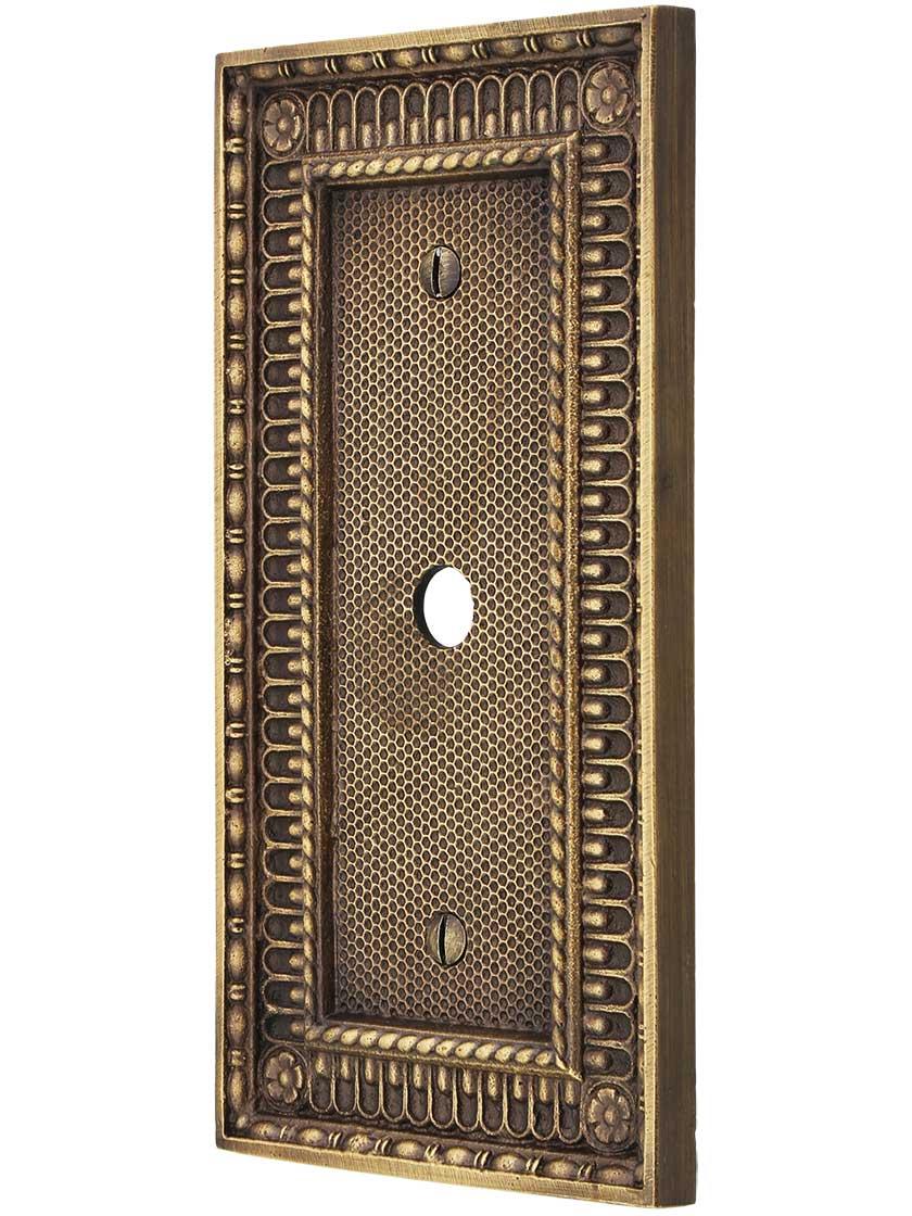 Pisano Cable Jack Cover Plate In Antique-By-Hand