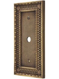 Pisano Cable Jack Cover Plate In Antique-By-Hand.