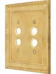 Pisano Double Gang Push-Button Switch Plate