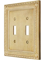 Pisano Double Gang Toggle Switch Plate.
