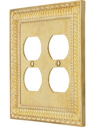 Pisano Double Gang Duplex Outlet Cover.