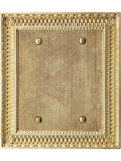 Alternate View of Pisano Double Gang Blank Cover Plate.