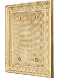 Pisano Double Gang Blank Cover Plate.