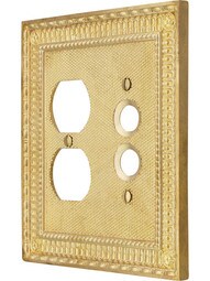 Pisano Push-Button / Duplex Combination Switch Plate