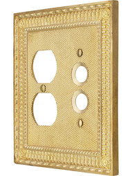 Pisano Push-Button / Duplex Combination Switch Plate