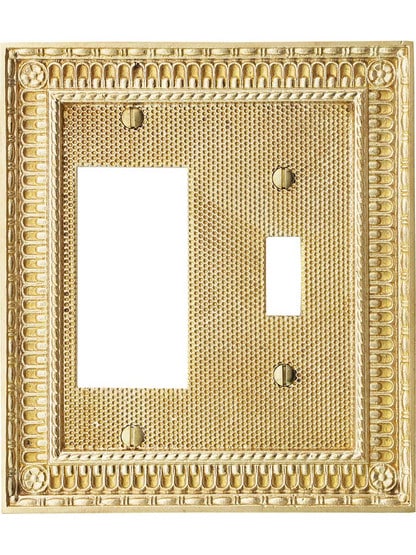 Alternate View of Pisano Toggle / GFI Combination Switch Plate.