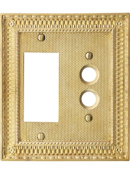 Alternate View of Pisano Push Button / GFI Combination Switch Plate.