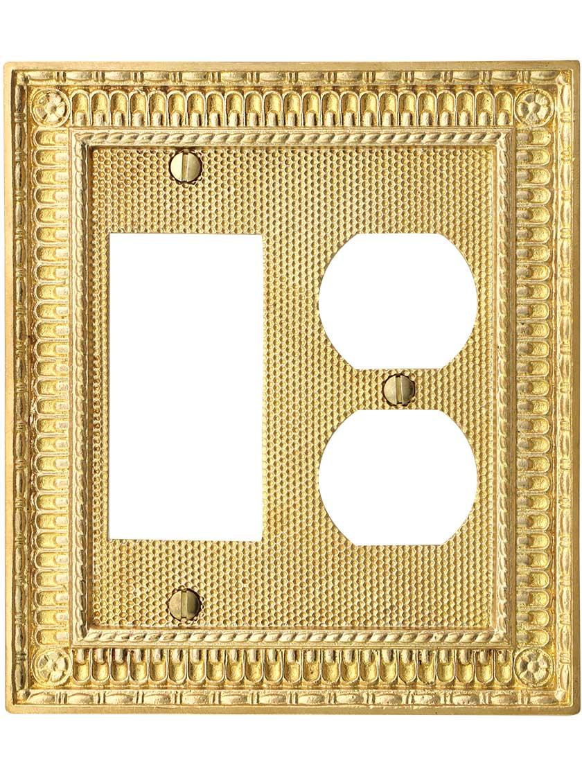 Alternate View of Pisano Duplex / GFI Combination Cover Plate.