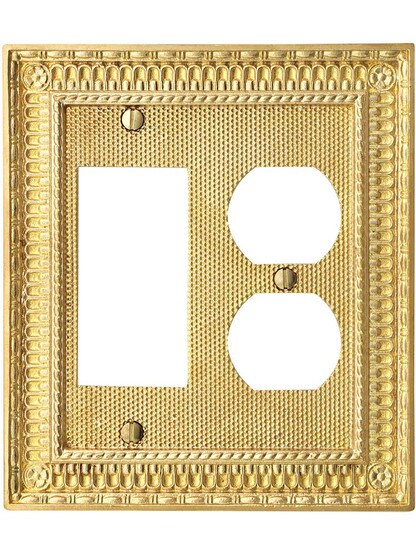 Alternate View of Pisano Duplex / GFI Combination Cover Plate.