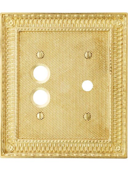Alternate View of Pisano Push Button / Rotary Dimmer Combination Switch Plate.