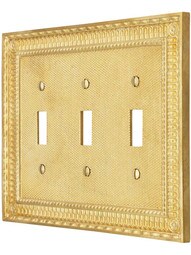 Pisano Triple Gang Toggle Switch Plate.