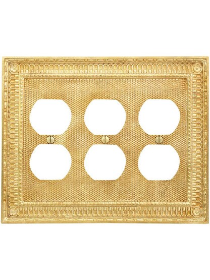 Alternate View of Pisano Triple Gang Duplex Outlet Cover.