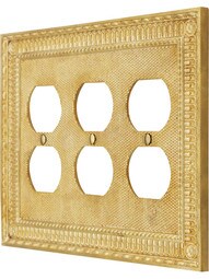 Pisano Triple Gang Duplex Outlet Cover.