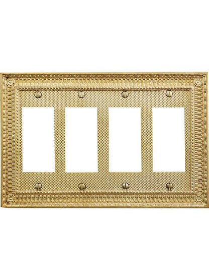 Alternate View of Pisano Quad Gang GFI Cover Plate.