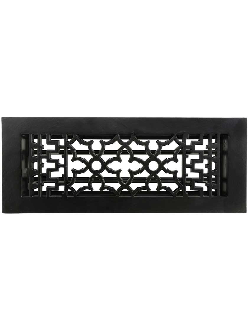 Alternate View of Cast Iron Victorian-Style Floor Register.