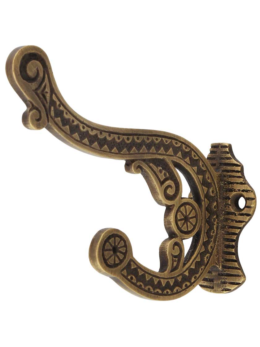 Galena Double Hook in Antique-by-Hand.
